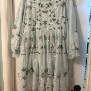 JessaKae Green Bishop Sleeve Sundress for Weddings
